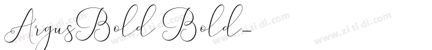 ArgusBold Bold字体转换